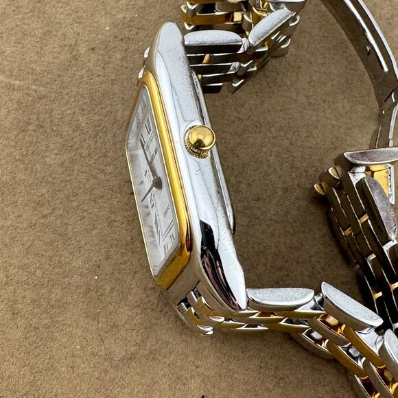 Vintage Daniel Mink Swiss Made Watch, Elegant Tank Styled 18 Kart Gold PLated - Picture 5 of 8